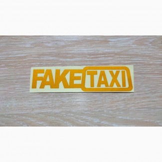 Наклейка на авто-мото FakeTaxi светоотражающая