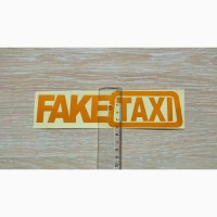 Наклейка на авто-мото FakeTaxi светоотражающая