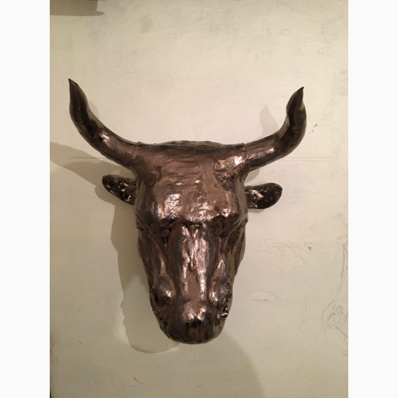 Фото 4. Скульптура головы быка на стену купить