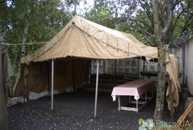 Фото 2. Тент, навес брезентовый, палатка армейская любых размеров, пошив