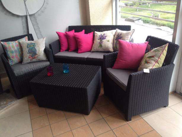 Фото 12. Садовая мебель Corona Set With Cushion Box искусственный ротанг Allibert, Keter