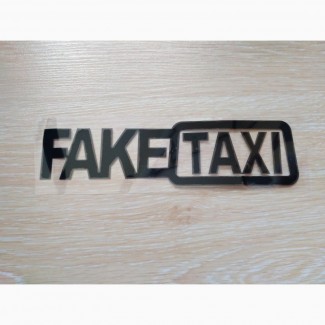 Наклейка на авто FakeTaxi Черная