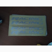 Наклейка на авто на ручки Racing Белая светоотражающая 4 шт