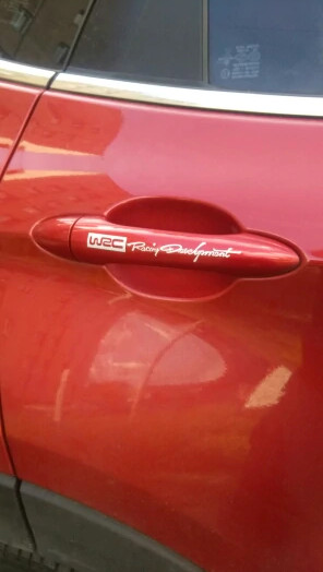 Фото 3. Наклейки на ручки авто 9 WRC Белая с красным (светоотражающая ), Белая