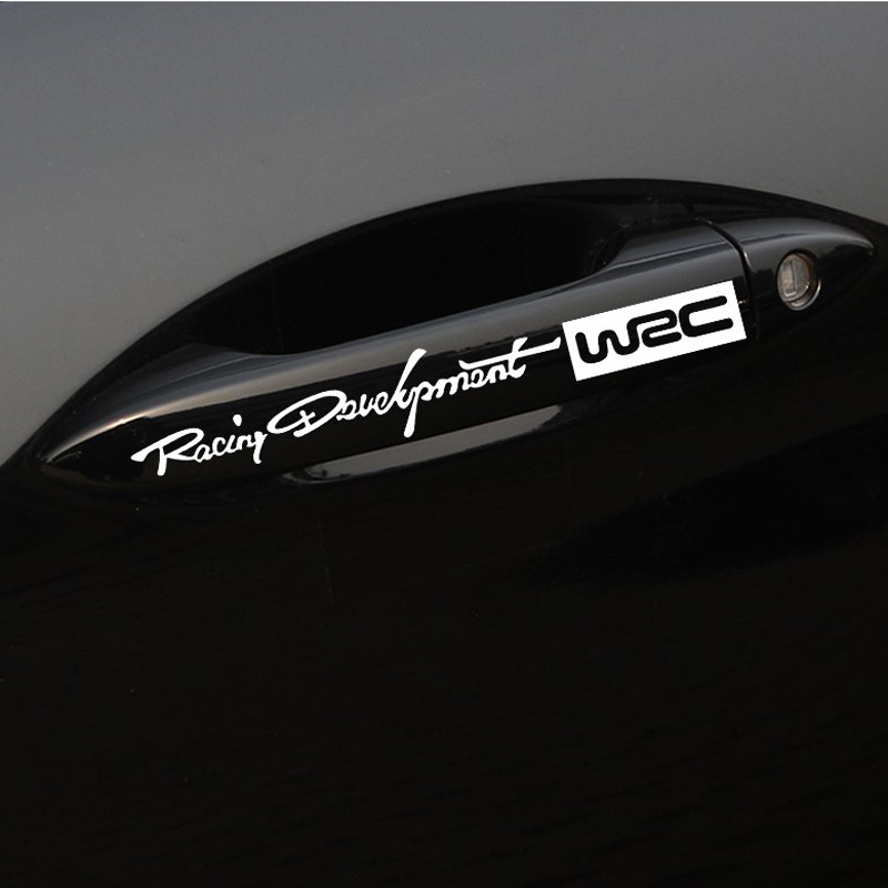 Фото 4. Наклейки на ручки авто 9 WRC Белая с красным (светоотражающая ), Белая