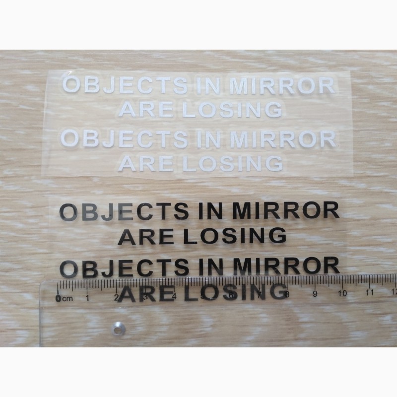 Фото 5. Наклейки на боковые зеркала заднего вида Objects in Mirror are Losing