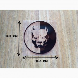 Наклейка на авто-мото Питбуль Черный