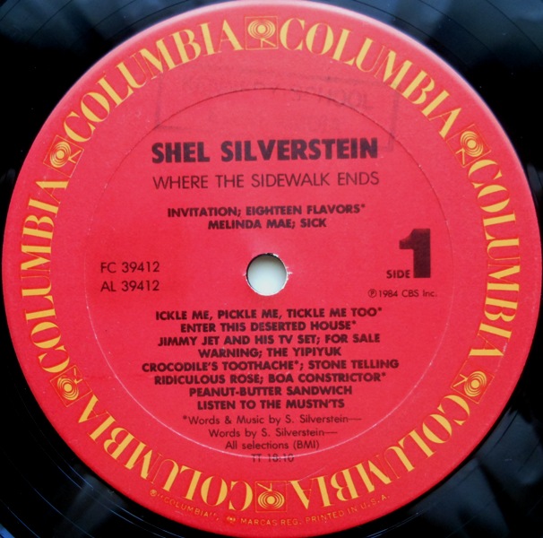 Фото 3. LP Shel Silverstein/ Шел Силверстайн – Where The Sidewalk Ends