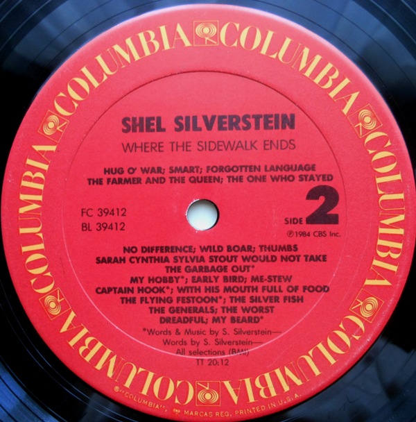 Фото 4. LP Shel Silverstein/ Шел Силверстайн – Where The Sidewalk Ends