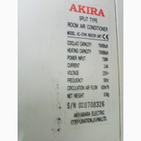 Продам кондиционер Akira б/у на 20 м²
