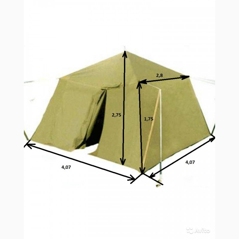 Фото 6. Палатка лагерная армейская, навесы, тенты брезентовые