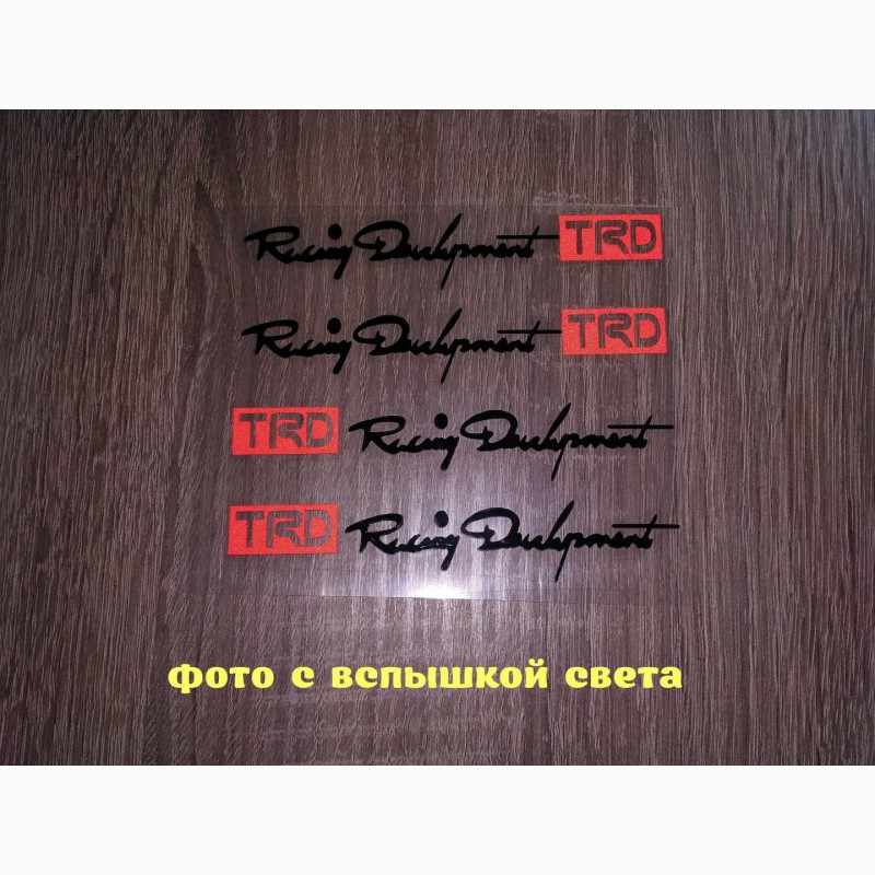 Фото 2. Наклейки на ручки авто TRD номер 7 Чёрная с красным