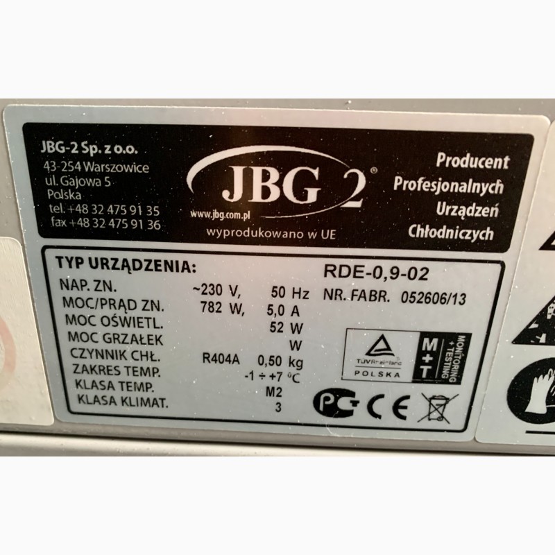 Фото 12. Холодильний та кондитерський прилавок JBG-2 RDE 0, 9 м