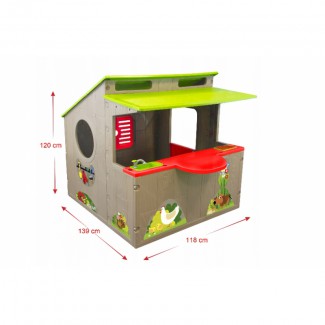 Пластиковый игровой домик для детей Мастер шеф и Смоби с летней кухней