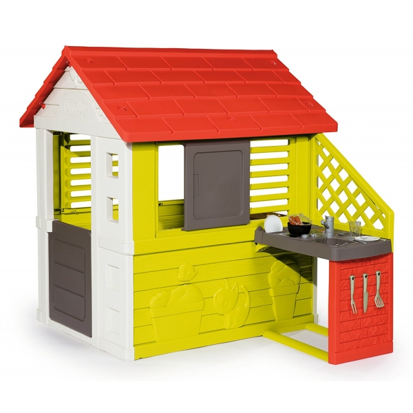 Фото 3. Пластиковый игровой домик для детей Мастер шеф и Смоби с летней кухней