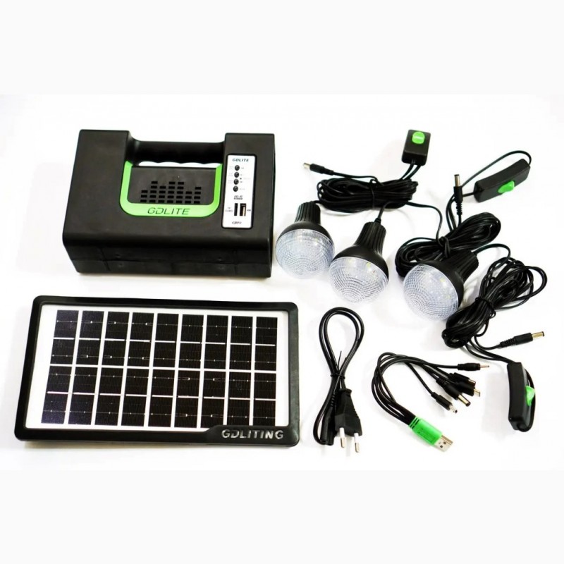 Фото 4. Солнечная портативная автономная система Solar GDLite GD10 + FM радио + Bluetooth