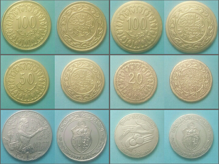 Монеты Туниса миллимы, динары, продам, цена за весь список