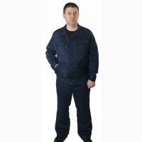 Рабочий модельный костюм с брюками, тк.Дефенса т.синий