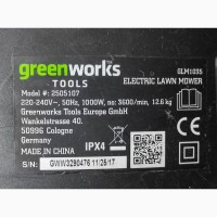 Запчасти газонокосилка электрическая GreenWorks GLM1035