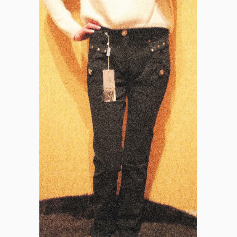 Фото 6. 014 Новые черные вельветовые штаны размера M (44)