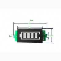 Индикатор уровня заряда батареи 1S-8S универсальный зеленый