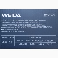 Карповая катушка с байтраннером Weida HFQ 4000 3BB