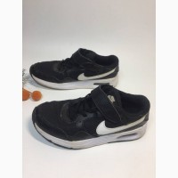 Кроссовки nike оригинал на липучках черные пенка натуральная кожа сетка р.31, 5 (20, 5)