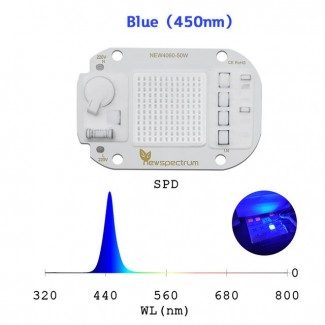 Фитоматрица 50w 220v 450-480nm фитолампа фито светодиод синий для растений рассады цветов