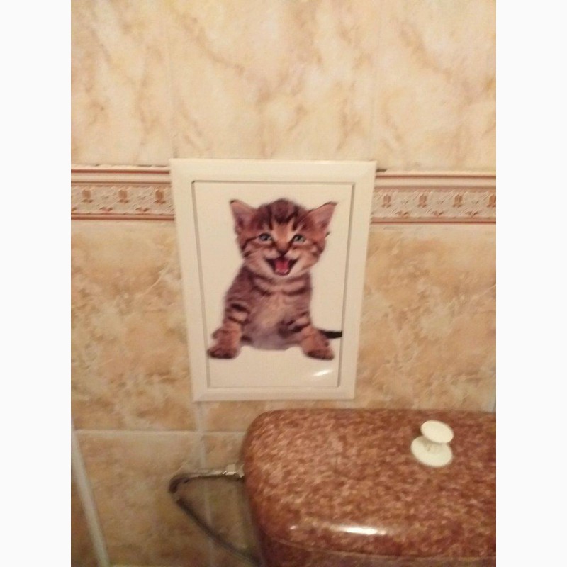 Фото 3. Наклейка котик номер 5 для ванны, детской комнаты