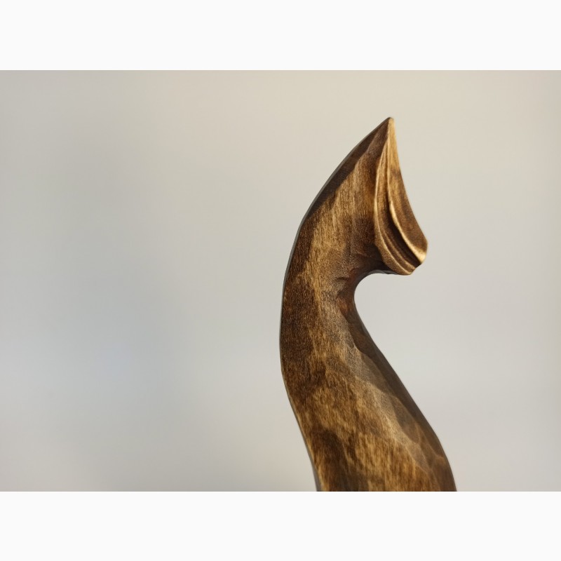 Фото 9. Скульптура кота з дерева 17 см, ручна робота, різьба по дереву, котики фігурки, статуетка