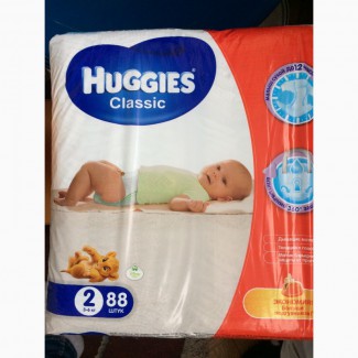 Продам детские подгузники Huggies classic 2, 3, 4