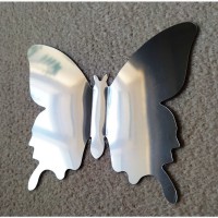 Декор 3D Бабочки 6 шт. Зеркальные наклейки. Для интерьера