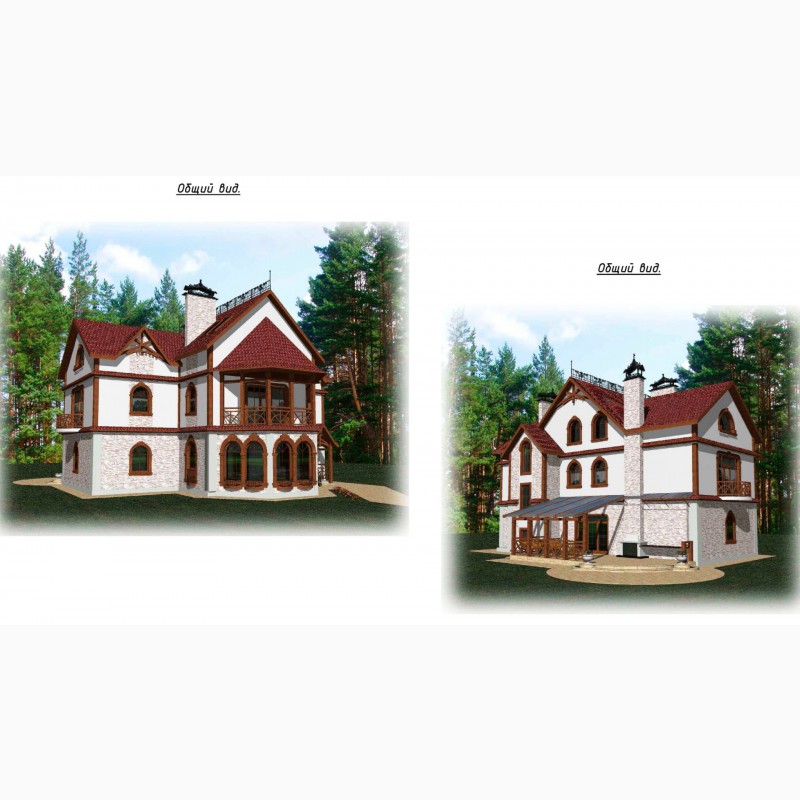 Фото 2. Готовый проект дом в средневековом стиле коттедж; купить готовый проект загородный особняк