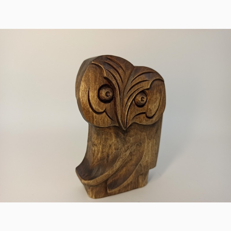 Фото 5. Статуетка сови 12.5 см, Абстрактна статуетка сови, різьба по дереву, подарунок, скульптура
