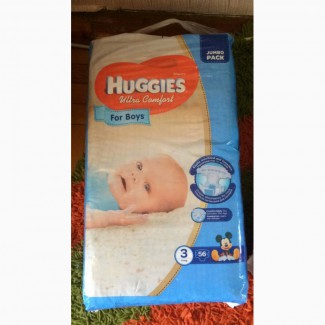 Продам детские подгузники Huggies ultra comfort 3 (для мальчиков)
