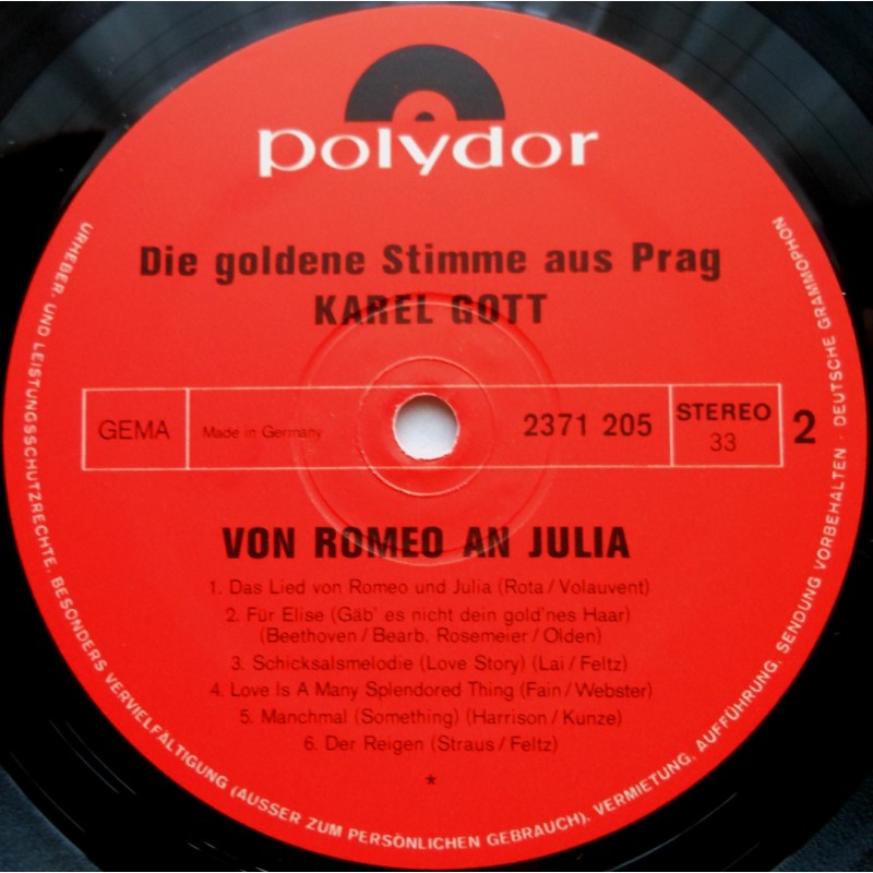 Фото 4. Виниловая пластинка Karel Gott - Ромео и Джульетта