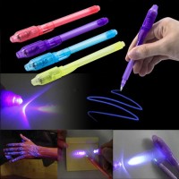 Ручка невидимка ультрафиолетовая с фонариком шпионская