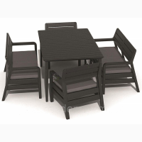 Садовая мебель Delano Set With Lima Table 160 искусственный ротанг Allibert, Keter