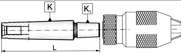 Оправка для сверлильного патрона КМ1/В16 (переходник, дорн, конкс)