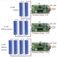 Модуль зарядного устройства Type-C для Li-ion батарей 2S 3S 4S
