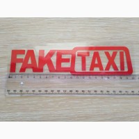 Наклейка на авто FakeTaxi Красная светоотражающая