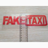 Наклейка на авто FakeTaxi Красная светоотражающая