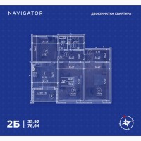 Продам 2-ю квартиру 72м, Балтийский переулок 1 ЖК «Навигатор» без комиссии