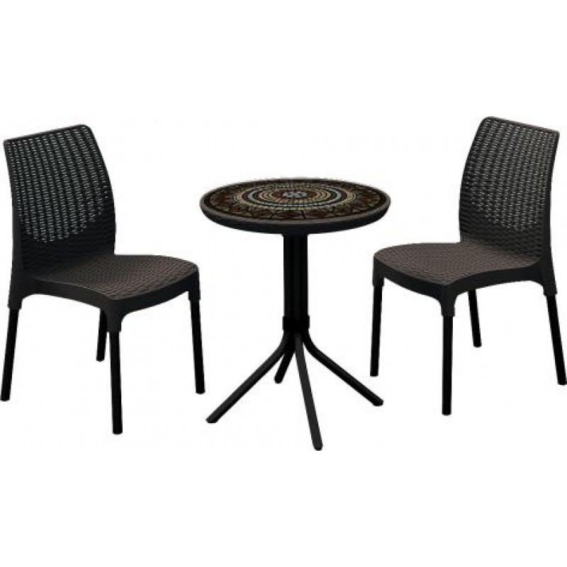 Фото 11. Садовая мебель Chelsea Set With Mosaic Table искусственный ротанг Allibert, Keter