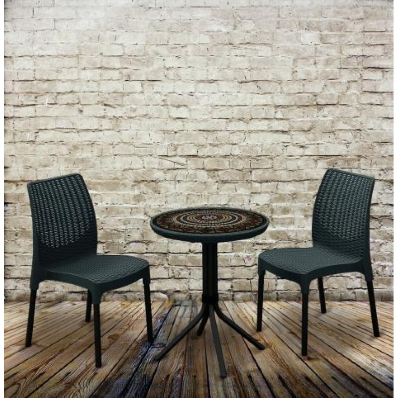 Фото 19. Садовая мебель Chelsea Set With Mosaic Table искусственный ротанг Allibert, Keter