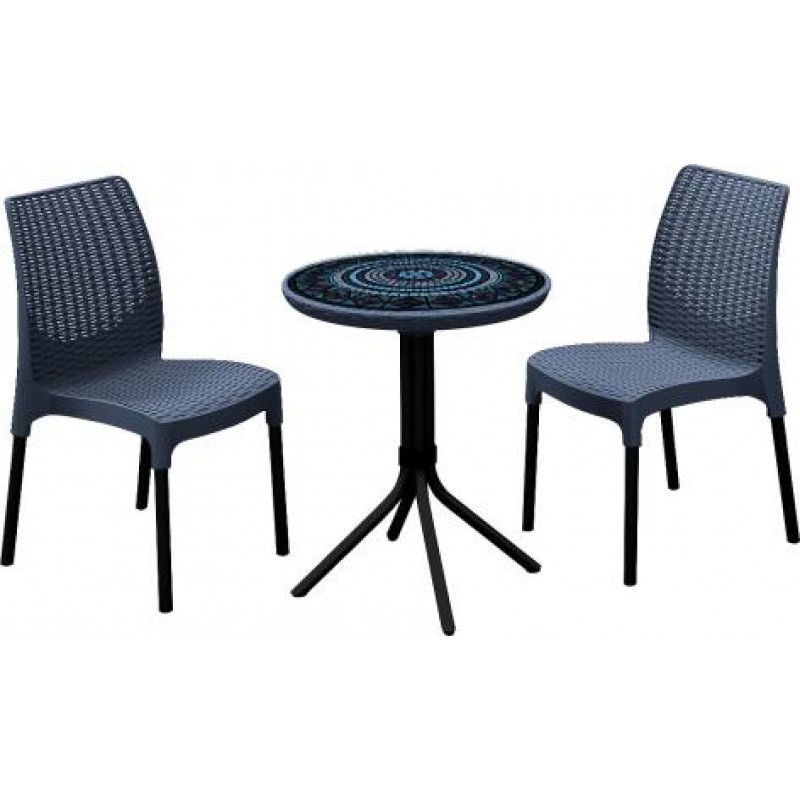Фото 9. Садовая мебель Chelsea Set With Mosaic Table искусственный ротанг Allibert, Keter