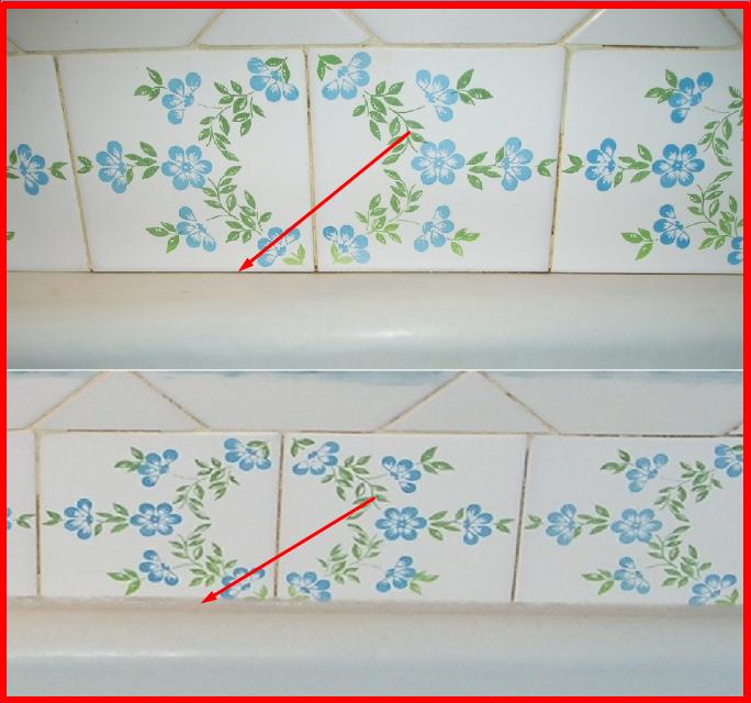 Фото 3. Стык примыкание зазор бордюр между ванной и стеной из эпоксидной затирки
