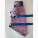Сиреневый плюшевый свитерок для кошек и собачек Ручное вязание