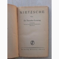 Книга Nietzsche Von Dr.Theodor Lessing (1925)