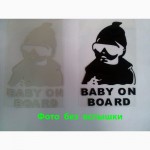 Наклейка на авто Ребенок в машине Baby on board светоотражающая